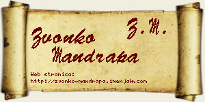 Zvonko Mandrapa vizit kartica